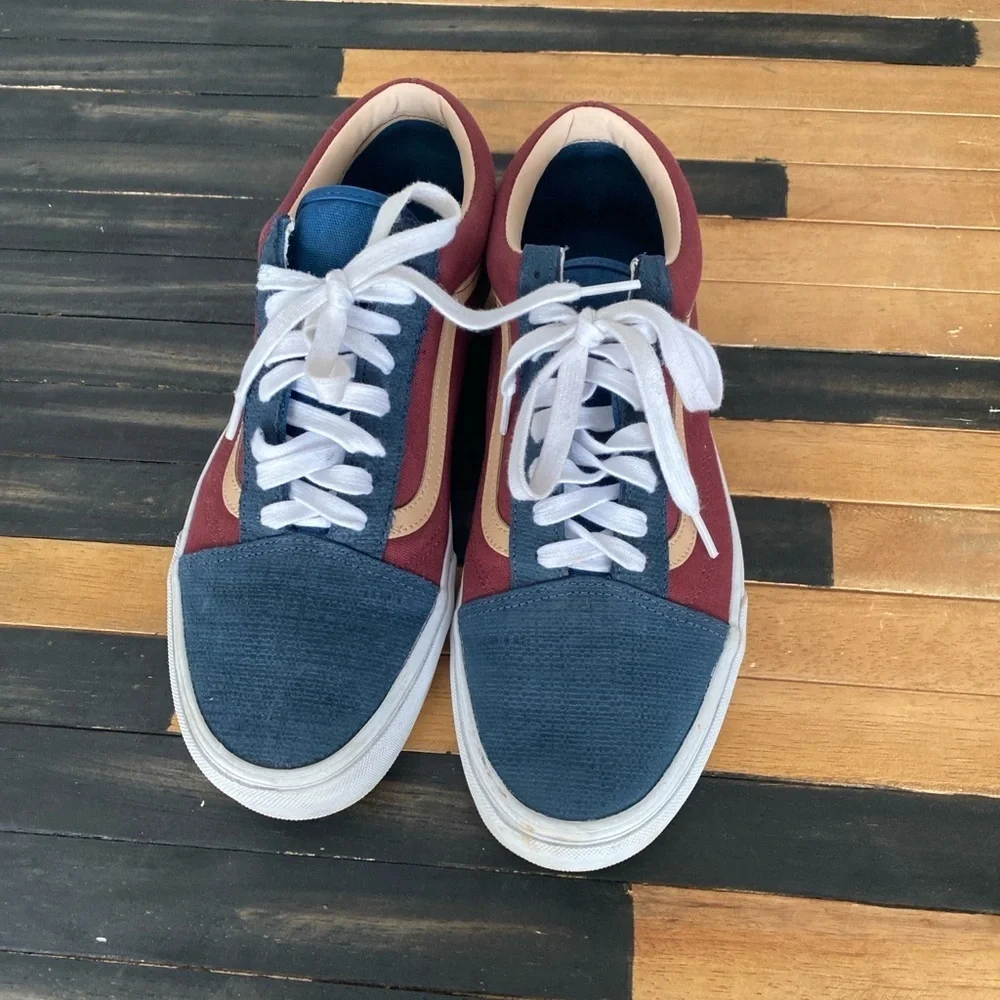 Vans Old Skool Off The Wall Navy Maroon Men’s 11 Unisex Sneakers  T-17